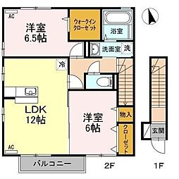 バリュアブルA 2LDKの間取図画像