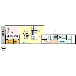 近藤ビル 1LDKの間取図画像