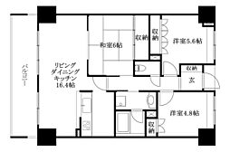 サーパス萱町 3LDKの間取図画像