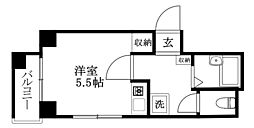 エスポワール松山 ワンルームの間取図画像
