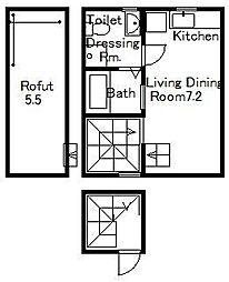 ALLEYAPARTMENT ワンルームの間取図画像