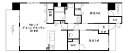 アルファライフ竹原 2LDKの間取図画像