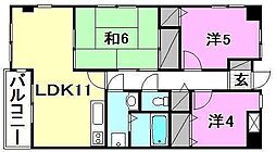 ロイヤルガーデン 3LDKの間取図画像