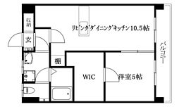 フェルタ高岡 1LDKの間取図画像