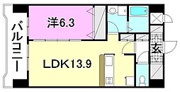 ロイヤルステージフジワラ 1LDKの間取図画像