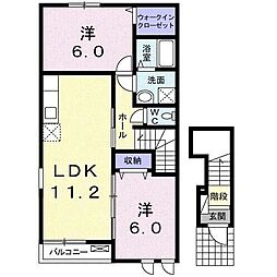 アプローズHF 2LDKの間取図画像