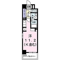 アルカンシェル ワンルームの間取図画像