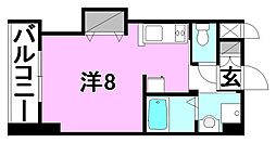 ドルーク三番町 ワンルームの間取図画像
