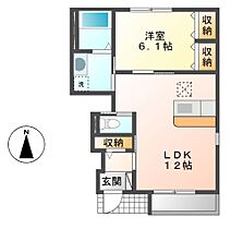 フェリーチェ  ｜ 宮城県石巻市茜平2丁目（賃貸アパート1LDK・1階・42.74㎡） その2