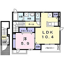 カリーノ 202 ｜ 宮城県石巻市鹿妻南3丁目4番3号（賃貸アパート1LDK・2階・45.13㎡） その2