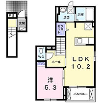 トラディション石巻 201 ｜ 宮城県石巻市大橋1丁目4番地10（賃貸アパート1LDK・2階・42.58㎡） その2