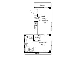 アパート 1LDKの間取図画像