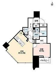 パークコート渋谷ザタワー 4階1LDKの間取り