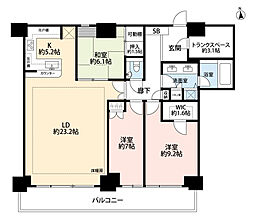 WComfortTowersWEST 2SLDKの間取図画像