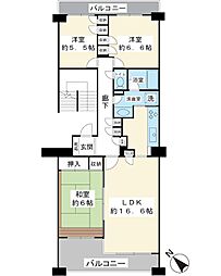 ベイシティ浦安J棟 3LDKの間取図画像