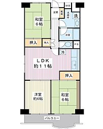 サンコーポ浦安E棟 3LDKの間取図画像