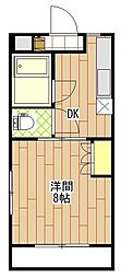 Abita-3 1DKの間取図画像