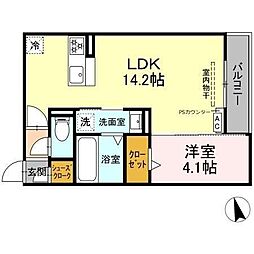 D-Hills下池川町 1LDKの間取図画像