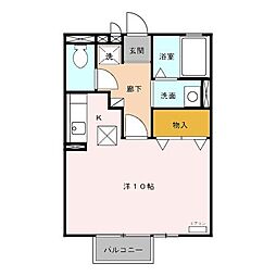 メゾン・ド・リンデンA ワンルームの間取図画像