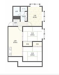マンションジュネス5 3LDKの間取図画像