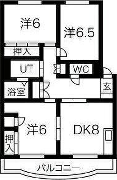 柔美和マンションはまぼう 205｜静岡県浜松市中央区三和町(賃貸マンション3DK・2階・71.01㎡)の写真 その2