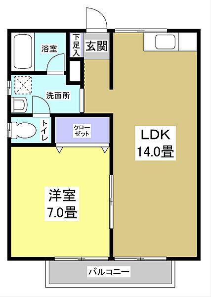 エマノンハイツI ｜静岡県浜松市中央区住吉５丁目(賃貸アパート1LDK・2階・49.00㎡)の写真 その2