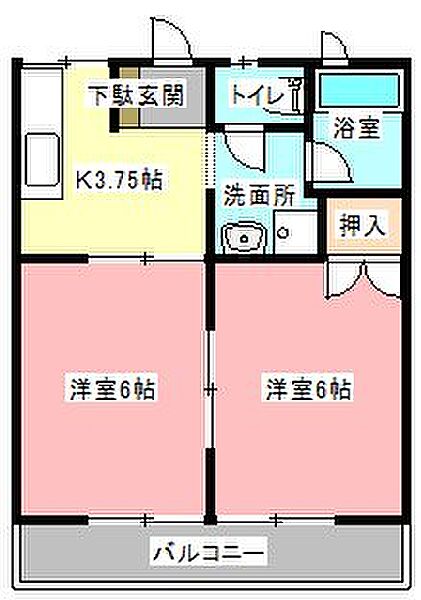テックハウジングIV 2C｜静岡県浜松市中央区和田町(賃貸アパート2K・2階・34.77㎡)の写真 その2