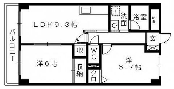 ピース1 304｜静岡県浜松市中央区市野町(賃貸マンション2LDK・3階・53.20㎡)の写真 その2