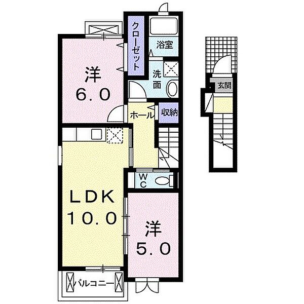 ニューグランシェルII 205｜静岡県菊川市加茂(賃貸アパート2LDK・2階・54.40㎡)の写真 その2