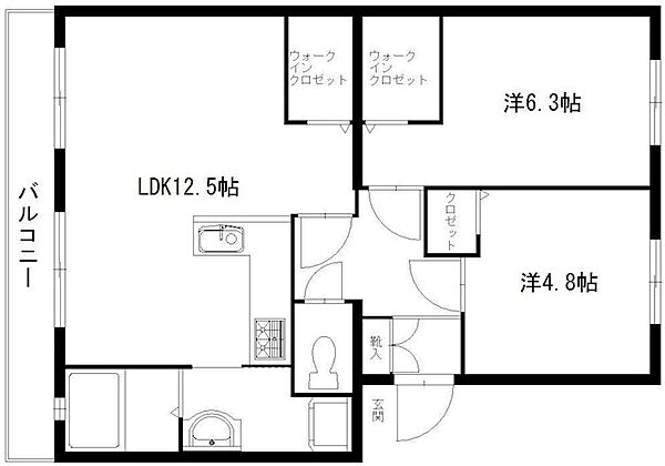 コーポラス高陽台 105｜静岡県浜松市中央区高林３丁目(賃貸マンション2LDK・1階・55.80㎡)の写真 その2