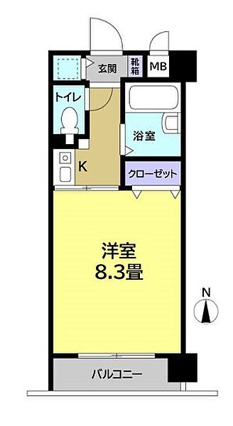 ブライティ助信 ｜静岡県浜松市中央区新津町(賃貸マンション1K・3階・24.58㎡)の写真 その2