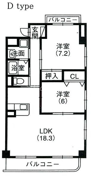 ロイヤルステージ 305｜静岡県浜松市中央区中央２丁目(賃貸マンション2LDK・3階・69.10㎡)の写真 その2