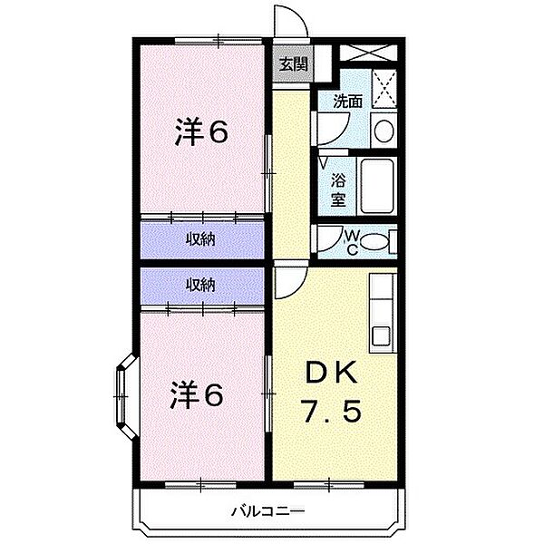 ユーパレス 105｜静岡県磐田市中泉(賃貸マンション2DK・1階・48.50㎡)の写真 その2