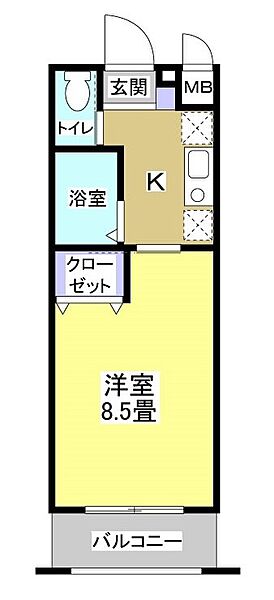YK Field 102｜静岡県浜松市中央区新津町(賃貸マンション1K・1階・23.10㎡)の写真 その2
