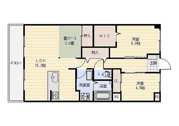 ヴィーブル東若林 4B｜静岡県浜松市中央区東若林町(賃貸マンション2LDK・4階・69.04㎡)の写真 その2