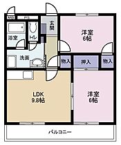 VPマンションIII 3205 ｜ 静岡県磐田市鳥之瀬176-1（賃貸マンション2LDK・2階・51.84㎡） その2