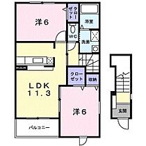 ソル・レヴァンテ　I 203 ｜ 静岡県袋井市横井143番地1（賃貸アパート2LDK・2階・56.26㎡） その2