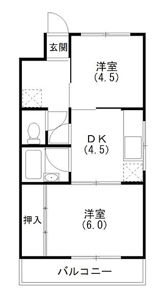 ビアンカアオイ 202｜静岡県浜松市中央区葵東２丁目(賃貸アパート2DK・2階・36.45㎡)の写真 その2