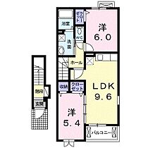 フルールA 203 ｜ 静岡県掛川市下垂木1749番地1（賃貸アパート2LDK・2階・54.38㎡） その2