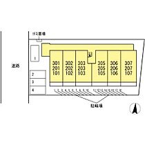 グランツタウン 203 ｜ 静岡県浜松市中央区佐藤２丁目823番、824番（賃貸アパート1LDK・2階・36.81㎡） その3