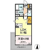 グランツタウン 301 ｜ 静岡県浜松市中央区佐藤２丁目823番、824番（賃貸アパート1LDK・3階・33.61㎡） その2