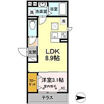 ボンヌ・シャンスA 101 ｜ 静岡県磐田市国府台24-34（賃貸アパート1LDK・1階・30.41㎡） その2