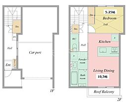 DARCOI 1LDKの間取図画像