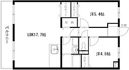 エスペランサAOI 2LDKの間取図画像