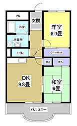 エミネンス 2LDKの間取図画像