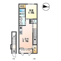 Conforto原島 1LDKの間取図画像