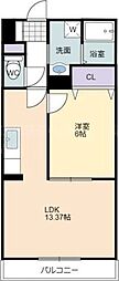 NORTHHILL 1LDKの間取図画像