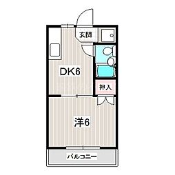 ロイヤルシングル 1DKの間取図画像