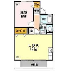 K・1セジュール 1LDKの間取図画像