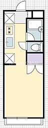コーポ丁田 1Kの間取図画像
